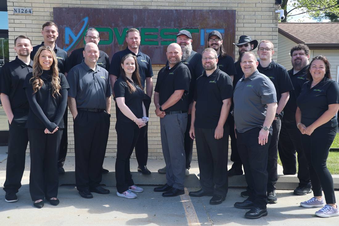The Midwest IT team outside the Pell Lake office